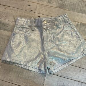 GAP silver denim shorts NWT